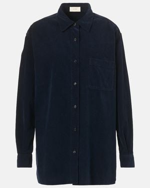 The Row Nesson Cotton Corduroy Shirt - Blue