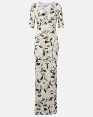 Stella McCartney Printed Mesh Jersey Maxi Dress - White