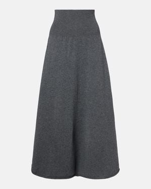 Extreme Cashmere N°388 Ease Cashmere-Blend Maxi Skirt - Grey