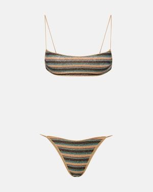 Oséree Bikini Lumiere A Rayas - Blanco