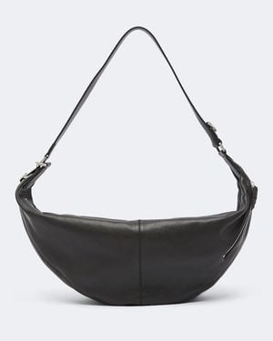Lemaire Quiver Clip Leather Shoulder Bag - Black