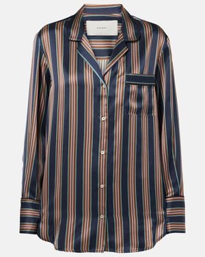 Asceno Paris Silk Charmeuse Shirt - Black