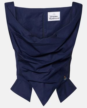 Vivienne Westwood Sunday Cotton Bustier Top - Blue