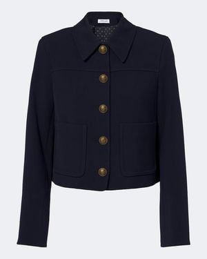 Veronica Beard Turnell Cropped Jacket - Blue
