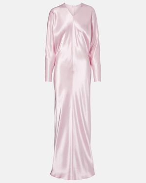 FFORME Maxikleid Naomie Aus Satin - Pink