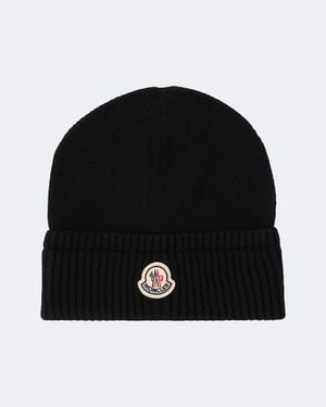 Moncler Wool And Cashmere Beanie - Black