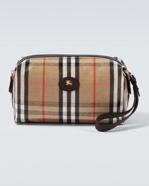 Burberry Check Toiletry Bag - Brown