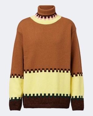 La DoubleJ Pull A Col Roule Fireside - Marron