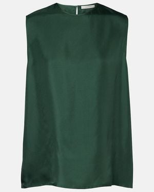 Asceno Trento Silk Twill Tank Top - Green