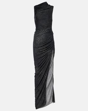 Rick Owens Svita Printed Ruched Jersey Gown - Black