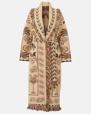 Alanui Wild Wonder Wool And Cotton Cardigan - Natural