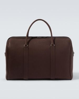 The Row Iowa Leather Duffel Bag - Brown