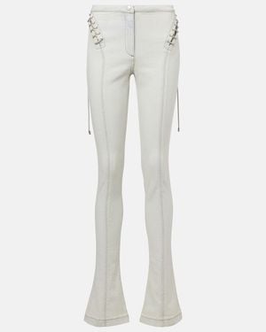 Blumarine Mid-Rise Slim Jeans - White