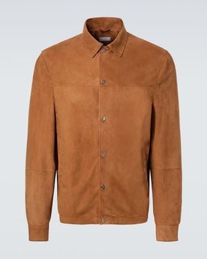 Brunello Cucinelli Suede Overshirt - Brown