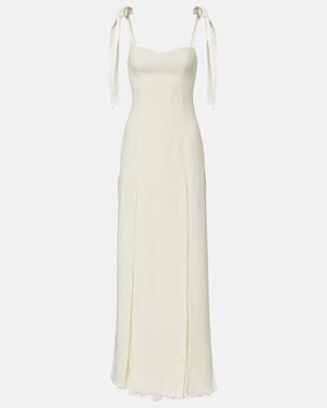 Marmar Halim Vestido De Fiesta Con Lazo - Blanco