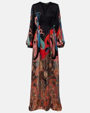 Etro Paisley Silk Gown - Red