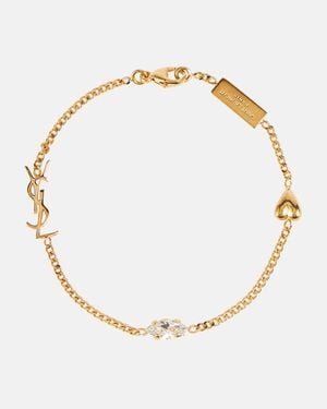 Saint Laurent Opyum Heart Charm Bracelet - Metallic
