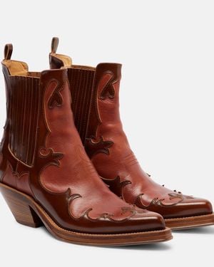 Gabriela Hearst Botas Cowboy Cassidy De Piel - Marrón