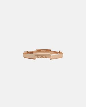 Gucci Link To Love 18Kt Rose Ring - Natural