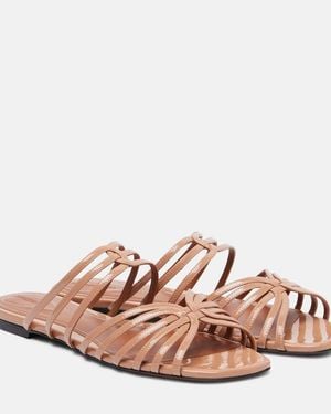Zimmermann Aura Patent Leather Sandals - Pink