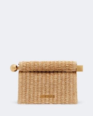 Jacquemus Clutch Rond Carre Small - Natur