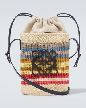 Loewe Paula's Ibiza Anagram Raffia Bucket Bag - Multicolour