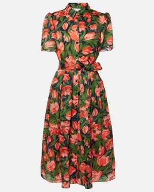 Carolina Herrera Floral Silk Shirt Dress - Multicolour