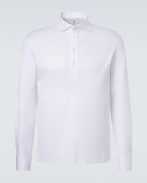 Brunello Cucinelli Cotton Jersey Polo Shirt - White