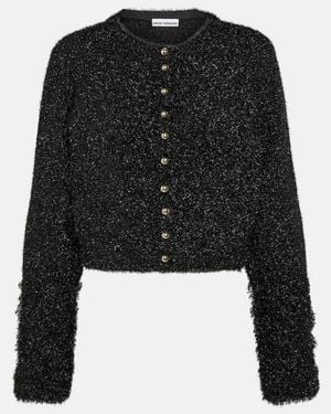 Rabanne Cropped-Cardigan - Schwarz