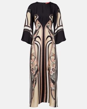 La DoubleJ Sorella Printed Silk Maxi Dress - Multicolour