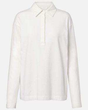The Row Roddie Cotton Polo Shirt - White