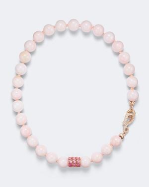 Suzanne Kalan Infinite 18Kt Rose Beaded Necklace With Gemstones - Pink