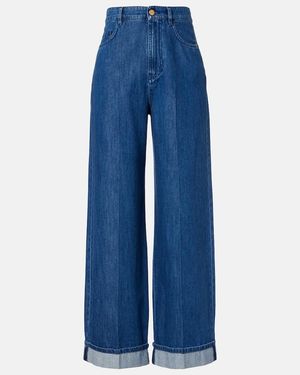 Max Mara Max Mara High-Rise Wide-Leg Jeans - Blue