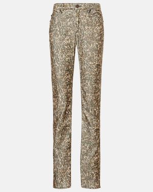Isabel Marant Corduroy Straight-Leg Trousers - Natural