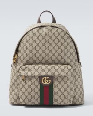 Gucci Gg Canvas Backpack - Brown