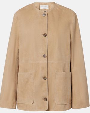 Nour Hammour Suede Jacket - Natural