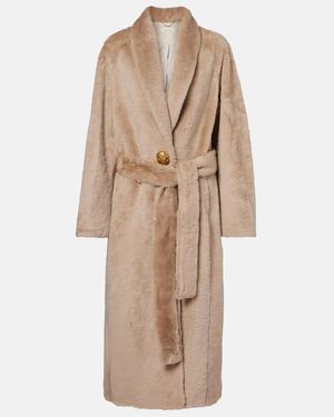 JACQUES WEI Shearling Coat - Natural