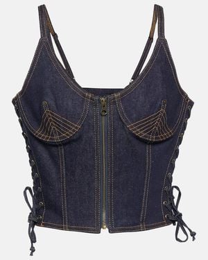Jean Paul Gaultier Denim Bustier - Blue