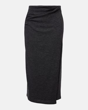 Vince Draped Midi Skirt - Black