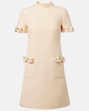 Valentino Crepe Couture Minidress - Natural