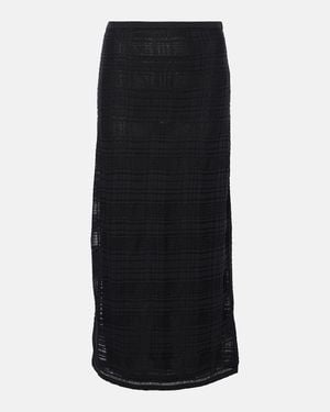 Proenza Schouler Label Plaid Cotton-Blend Midi Skirt - Black