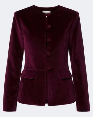 Posse Maria Cotton Velvet Jacket - Purple