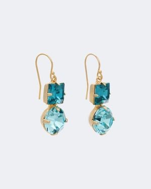 Jennifer Behr Kaiden 18Kt-Plated Drop Earrings - Blue