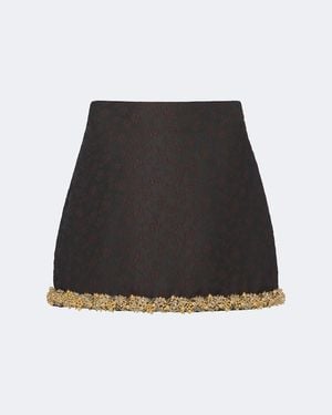 Jonathan Simkhai Idina Embellished Jacquard Miniskirt - Black