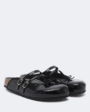 Birkenstock X Repetto Slippers Scala Aus Lackeder - Schwarz