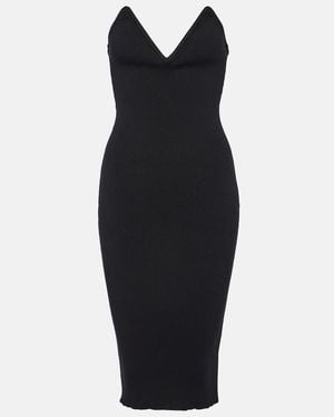Coperni Bustier Knit Midi Dress - Black
