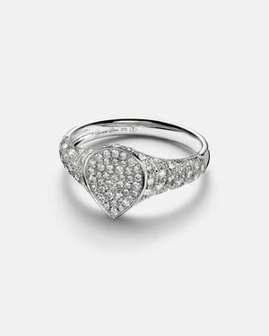 Yvonne Léon Ring Mini Aus 9Kt Weissgold (375/1000) Mit Diamanten - Weiß