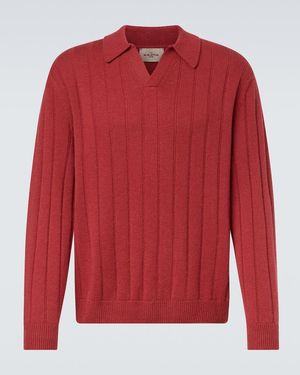 LeKasha Sitia Cashmere Polo Jumper - Red