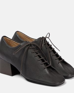 Lemaire Souris Leather Derby Shoes - Black