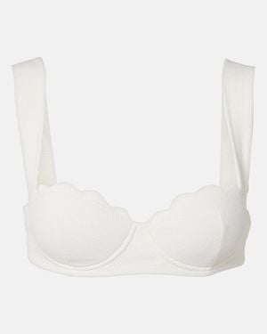 Marysia Swim North Scalloped Bikini Top - White